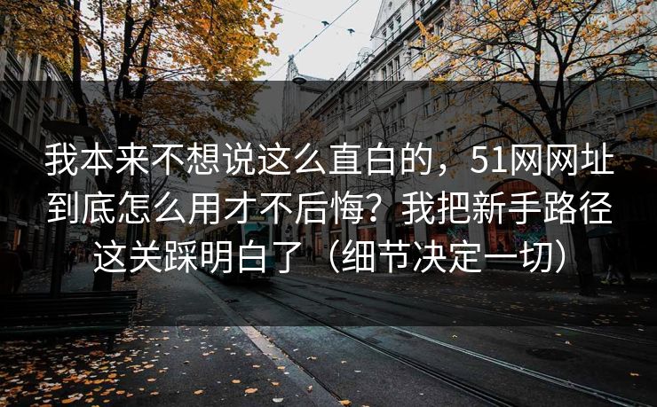 我本来不想说这么直白的，51网网址到底怎么用才不后悔？我把新手路径这关踩明白了（细节决定一切）