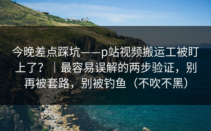 今晚差点踩坑——p站视频搬运工被盯上了?|最容易误解的两步验证,别再被套路,别被钓鱼(不吹不黑)