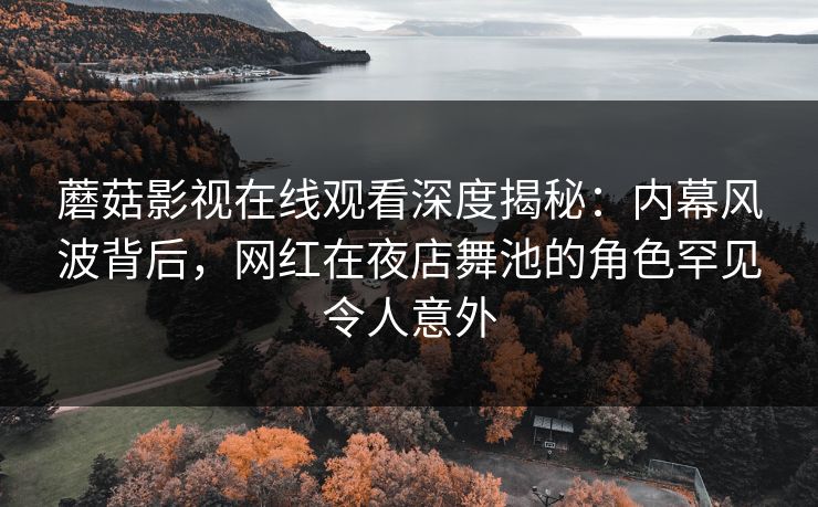 蘑菇影视在线观看深度揭秘：内幕风波背后，网红在夜店舞池的角色罕见令人意外